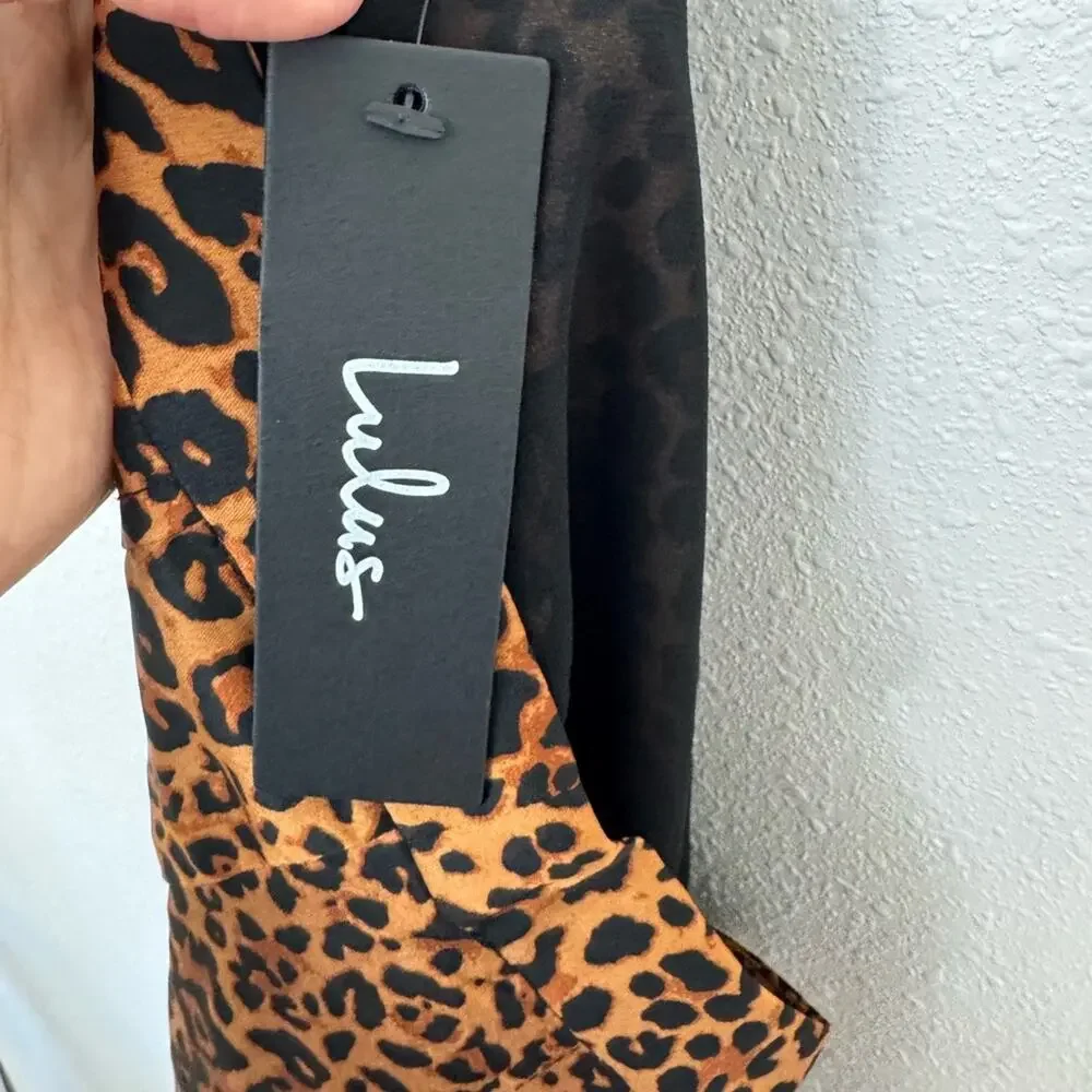 Lulus Cheetah Print Mini Skirt NWT Size Small - Picture 7 of 8